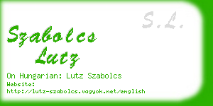 szabolcs lutz business card